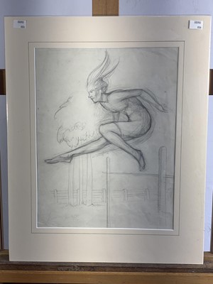 Lot 65 - After Laura Knight Athlete Pencil drawing 38 x...