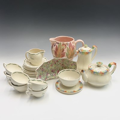 Lot 823 - A Susie Cooper 'Tiger Lily' pattern tea set,...