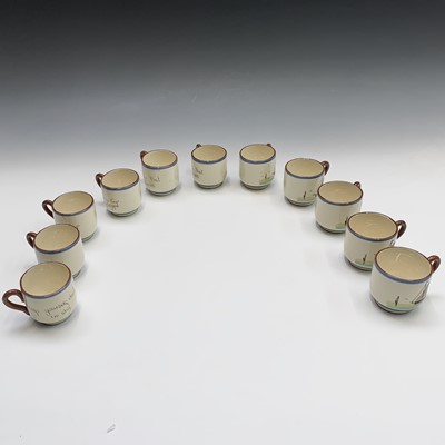 Lot 945 - A Watcombe Torquay Mottoware pottery tea and...