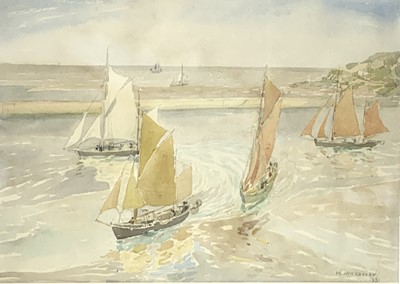 Lot 81 - Mary MCCROSSAN (1865 - 1934) Trawlers going...