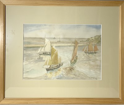 Lot 81 - Mary MCCROSSAN (1865 - 1934) Trawlers going...