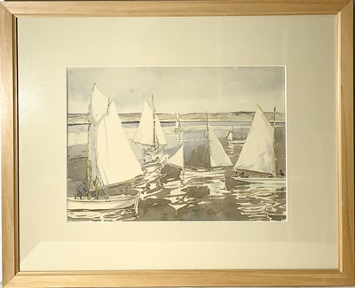 Lot 82 - Mary MCCROSSAN (1865 - 1934) Sailing in St...