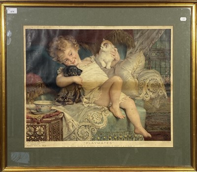 Lot 1476 - After Emile MUNIER 'Playmates' Pears print...