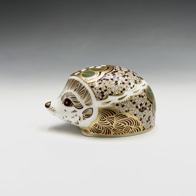 Lot 825 - Four Royal Crown Derby hedgehog paperweights -...