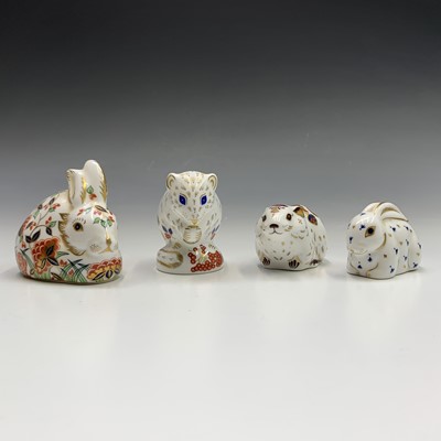 Lot 826 - Four Royal Crown Derby paperweights - 'Meadow...