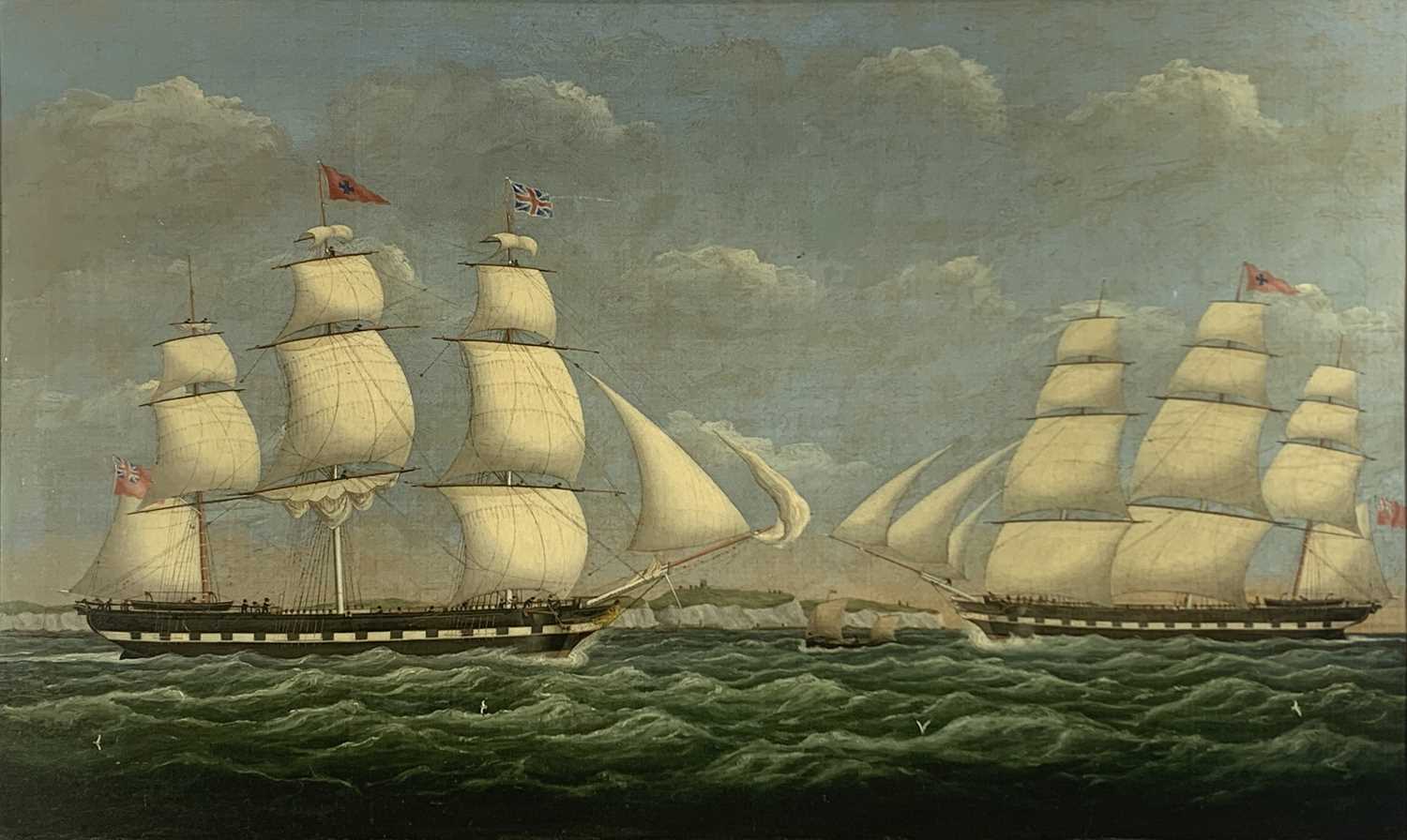Lot 1099 - John H. WILSON (1774-1855) Two merchantmen off...