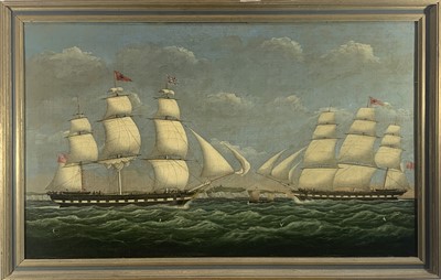 Lot 1099 - John H. WILSON (1774-1855) Two merchantmen off...