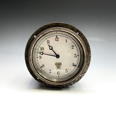 Lot 13 - A Smiths motoring dashboard clock, the black...