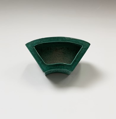 Lot 108 - A Chinese green-glazed brush pot, Qing Dynasty,...