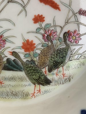 Lot 84 - A Chinese famille rose porcelain shallow bowl,...