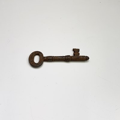 Lot 8 - Two iron keys, possibly 17th century, the...