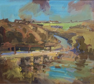 Lot 150 - Robin LEONARD (1960) Rural Landscape Oil on...