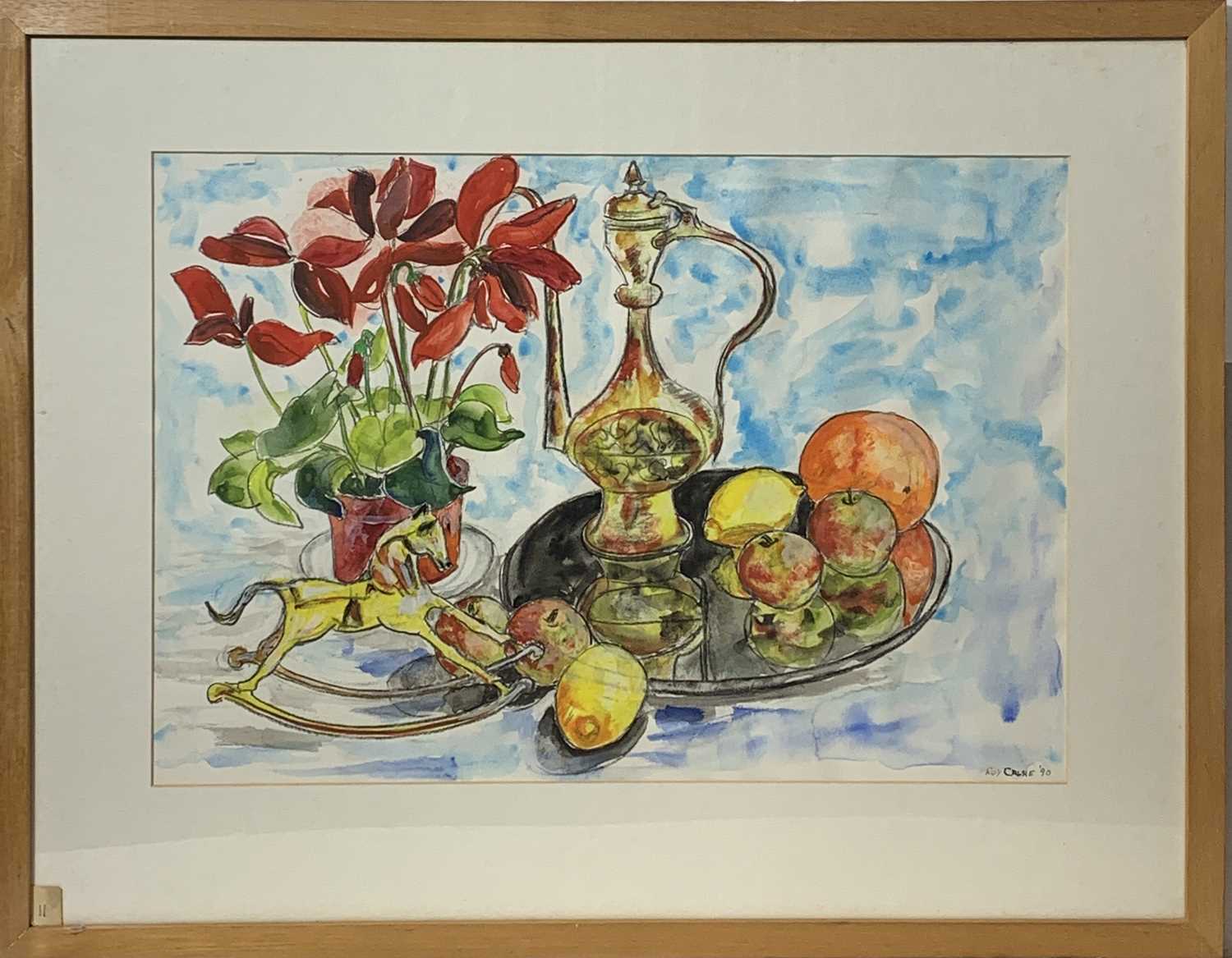 Lot 720 - Professor Sir Roy CALNE Still life Watercolour...