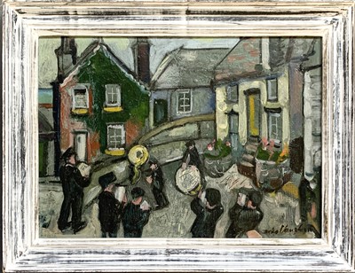 Lot 132 - Doris VAUGHAN (1894-1974) Village Band Oil on...