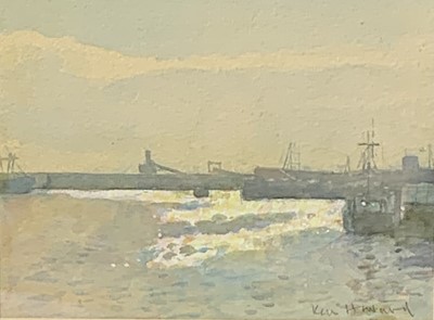 Lot 48 - Ken HOWARD R. A Newlyn Harbour Watercolour...