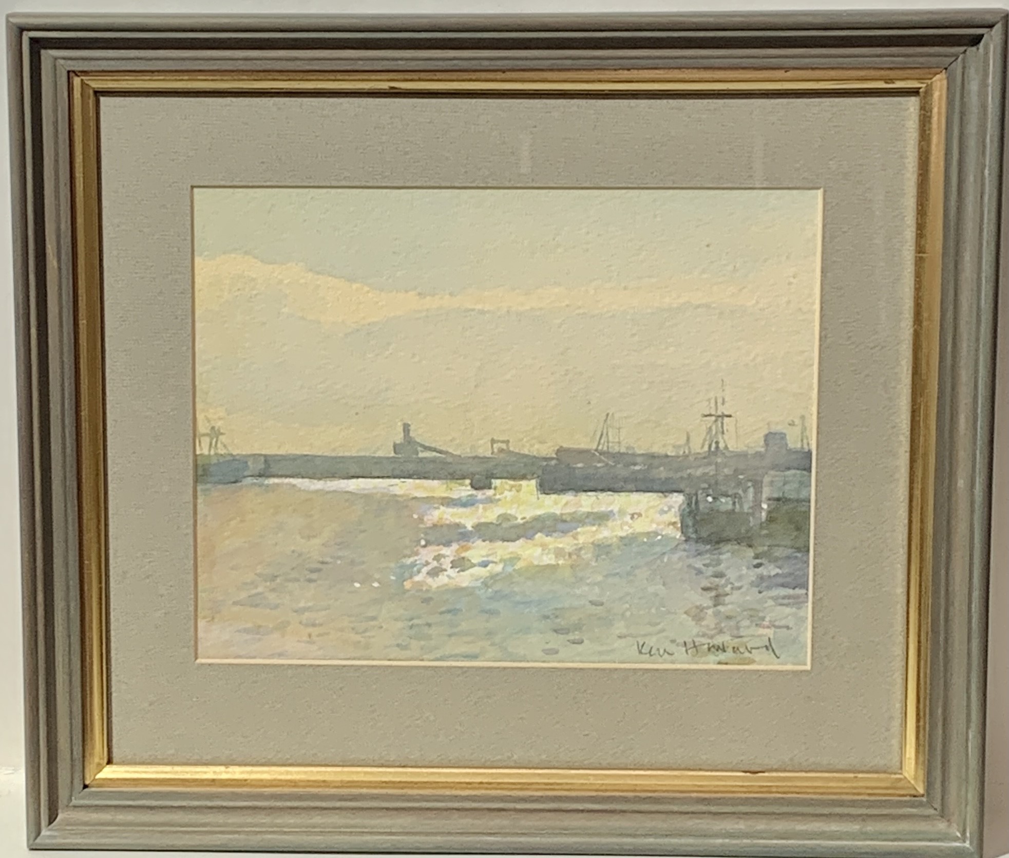 Lot 48 - Ken HOWARD R. A Newlyn Harbour Watercolour