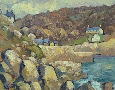 Lot 286 - Bob VIGG (1932-2001) Lamorna Oil on Board 21 x...