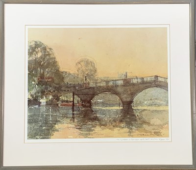 Lot 126 - Ken HOWARD (1932) Richmond Bridge, print, 33 x...