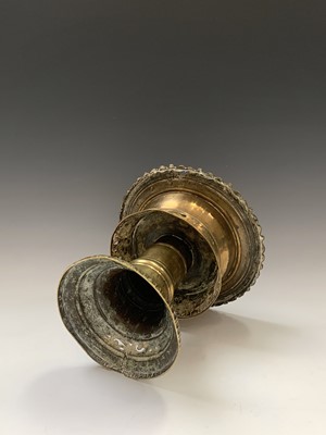 Lot 149 - A Burmese circular pierced brass stand, 19th...