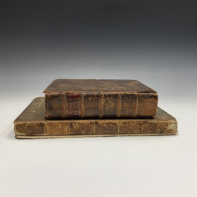 Lot 134 - An 18th century leather bound bible, Edinburgh,...
