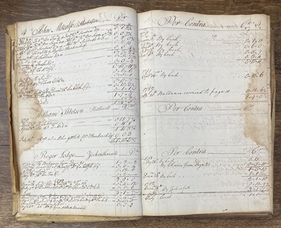 Lot 135 - An interesting 18th century ledger, dated 1778...