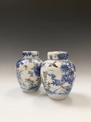 Lot 146 - A near pair of Chinese celadon porcelain...