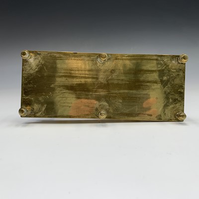 Lot 257 - An unusual Continental brass inkwell, circa...