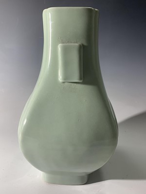 Lot 10 - A Chinese celadon hu-form vase, Guangxu Period,...