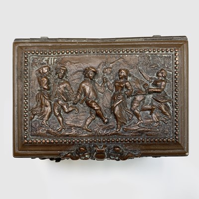 Lot 263 - A French copper small casket, late 19th...