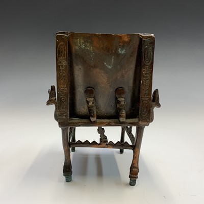 Lot 154 - A late Victorian tall brass twist candlestick,...