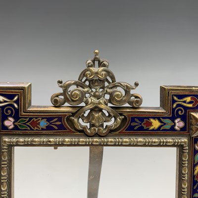 Lot 236 - A good 19th century champleve enamel easel...