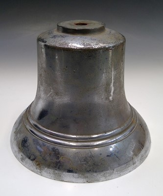 Lot 253 - A chromed bronze bell, early 20th century,...