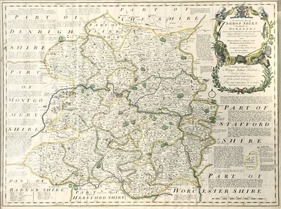 Lot 1503 - Map, handcoloured Eman. BOWEN (1694-1767)...