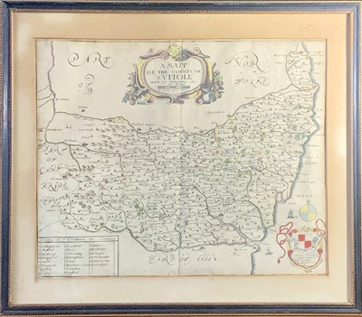 Lot 1501 - Map, handcoloured Richard Blome A Map of the...