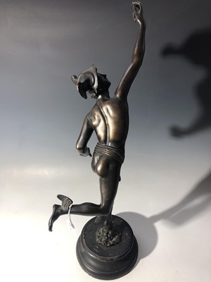 Lot 50 - An early 20th century bronze figure of Mercury...