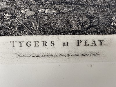 Lot 1426 - George STUBBS (1724-1806) Tygers at Play...