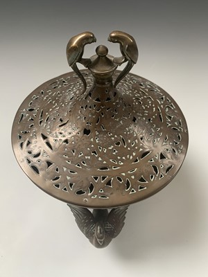 Lot 360 - A Persian brass brazier, late 19th century,...