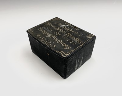 Lot 223 - A rare papier mache box the lid inscribed...