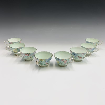 Lot 837 - A Shelley 'Melody' pattern tea set comprising...