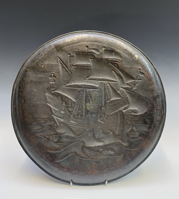 Lot 59 - An Arts and Crafts period copper charger,...