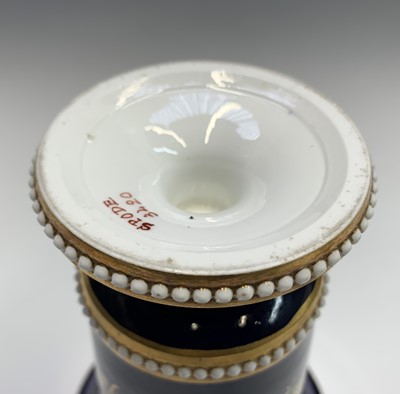 Lot 854 - A Spode blue ground trumpet vase, circa 1820,...