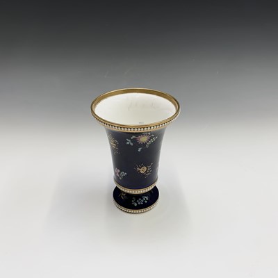 Lot 854 - A Spode blue ground trumpet vase, circa 1820,...