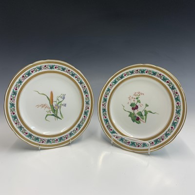 Lot 856 - A pair of Minton dessert plates, circa 1870,...