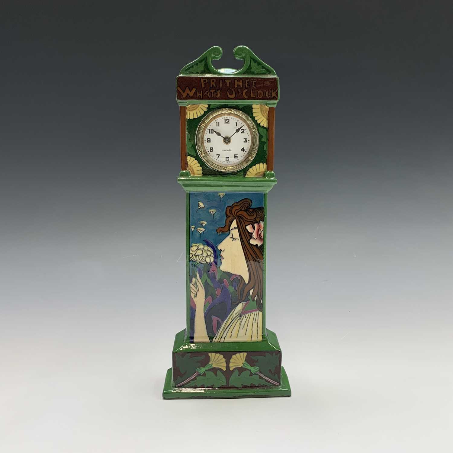 Lot 839 - A Foley Intarsio pottery model of a longcase