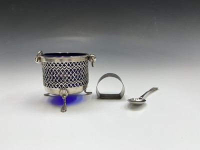 Lot 149 - A Victorian silver pierced sugar basket with...