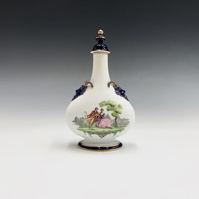 Lot 842 - A Royal Worcester pilgrim flask and cover,...