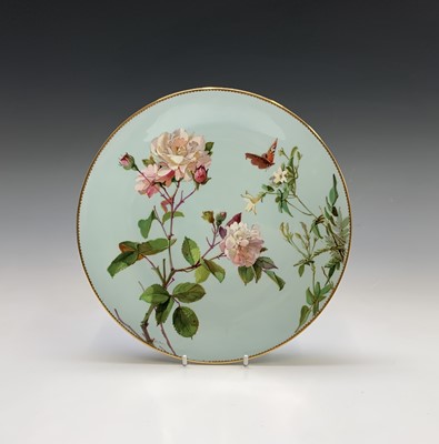 Lot 875 - A Mintons china plate, painted by R Pilsbury...