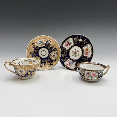 Lot 881 - A Davenport cup and saucer, circa 1830, with...