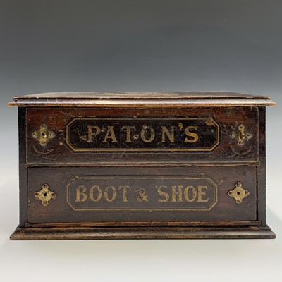 Lot 49 - An Edwardian two drawer 'Paton's Boot & Shoe'...