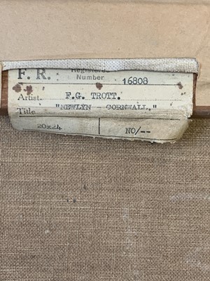 Lot 274 - Frank George TROTT (1884-1957) Newlyn Oil on...